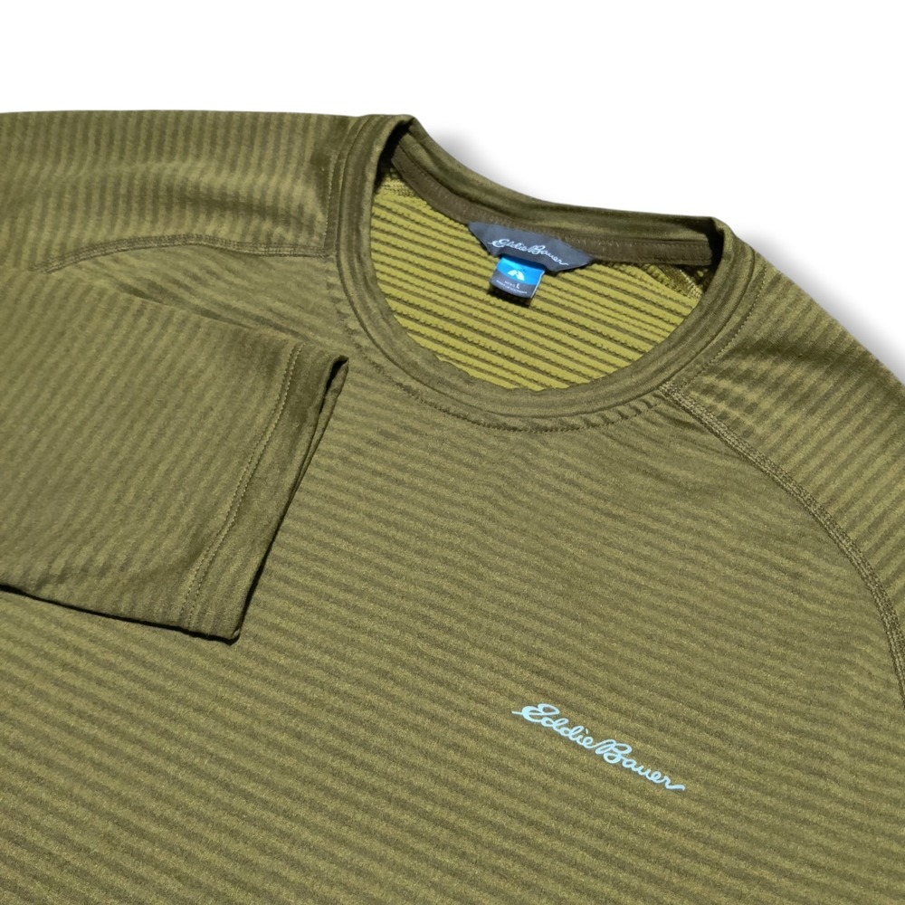 Eddie Bauer First Ascent Shirt Men's Size Large Base Layer Thermal Gold Pullover